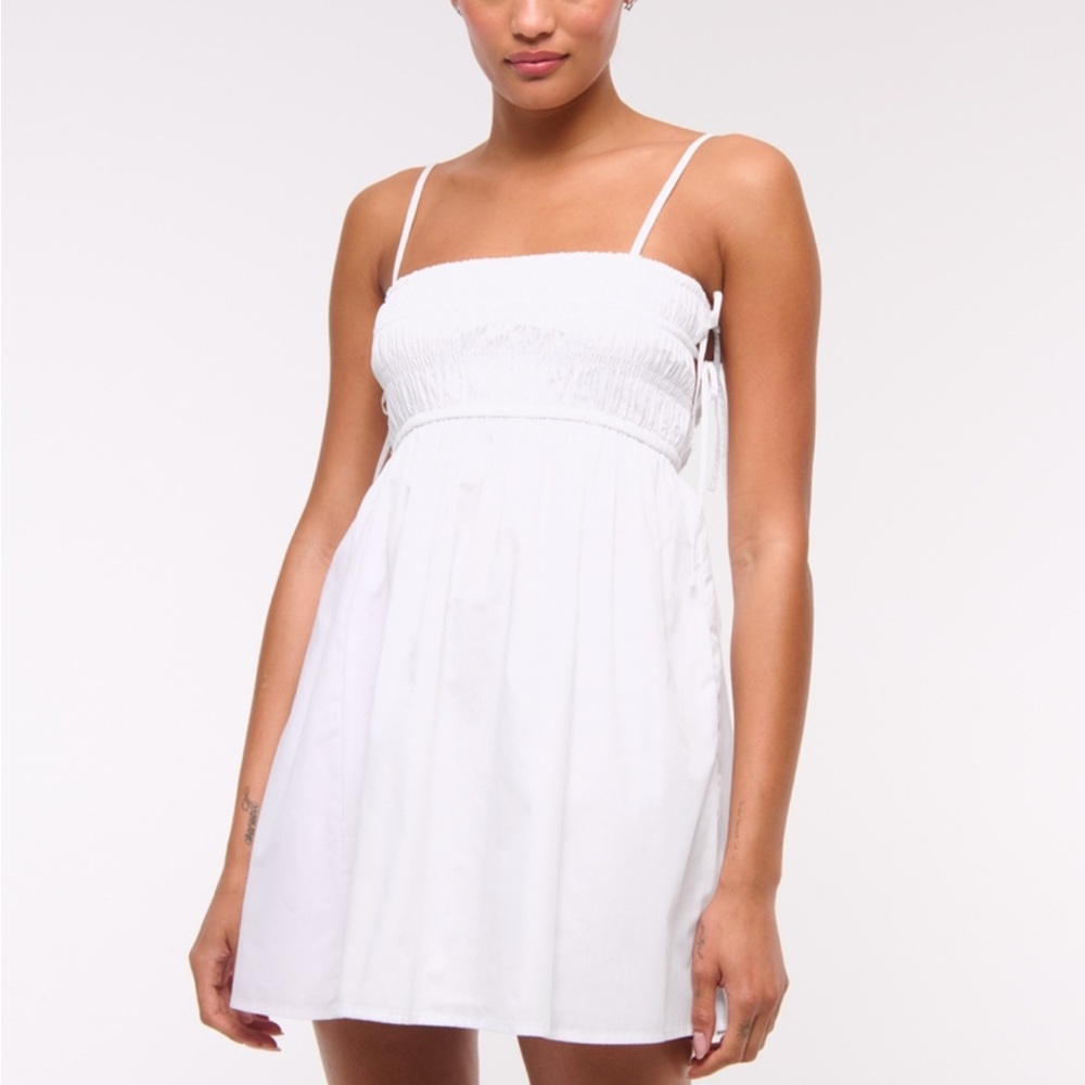 Abercrombie & Fitch White Spaghetti Strap Mini Dress